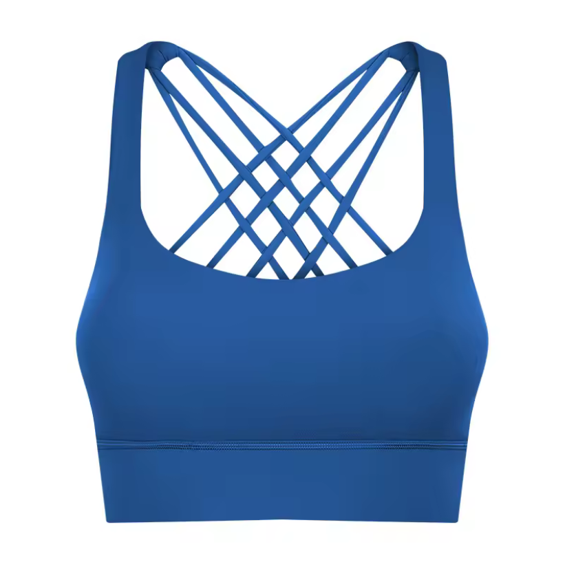 Criss Cross Strappy Back Sports Bra
