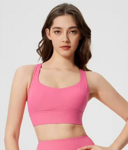 Criss Cross Strap Back Sports Bra