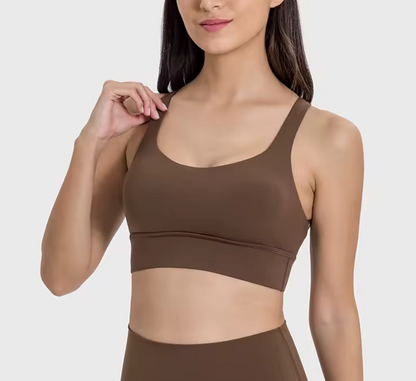 Criss Cross Strap Back Sports Bra