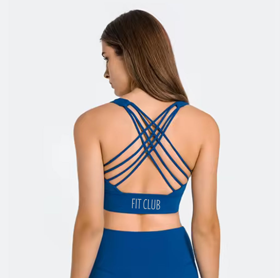 Criss Cross Strappy Back Sports Bra