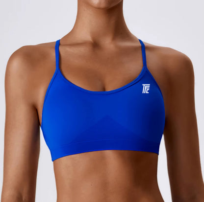 Lace Cross Strappy Back Sports Bra